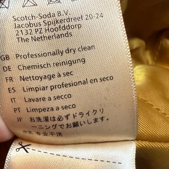 Scotch and Soda Blue Peacoat Coat Jacket Double Breasted Mens XL - Picture 13 of 15